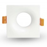Foco fijo empotrar SPA02 Cuadrado 83x83mm, corte 70x70mm para Lámpara GU10/MR16, Blanco ó Negro